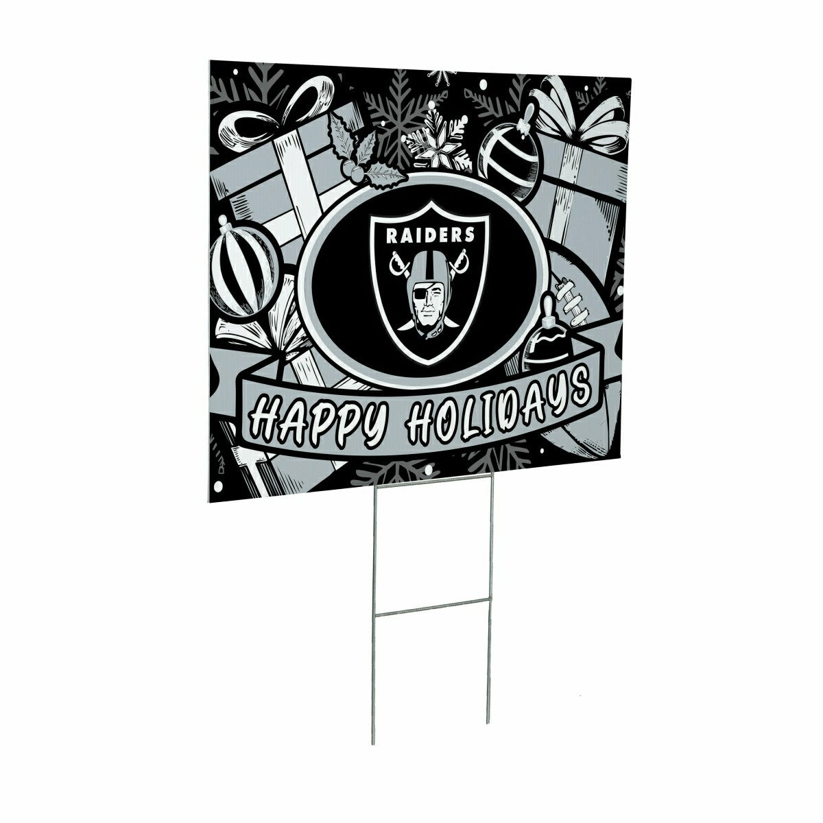 Las Vegas Raiders Coroplast Yard Sign, Holiday, NFL, Home