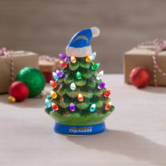 8" LED Ceramic Christmas Tree, Los Angeles Chargers, NFL, Home
