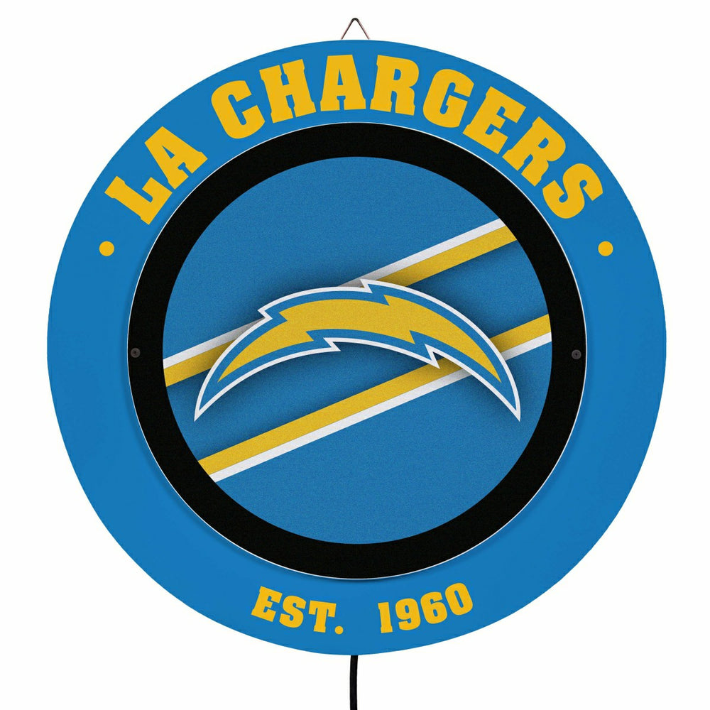 Los Angeles Chargers, Metal Lite, Round, NFL