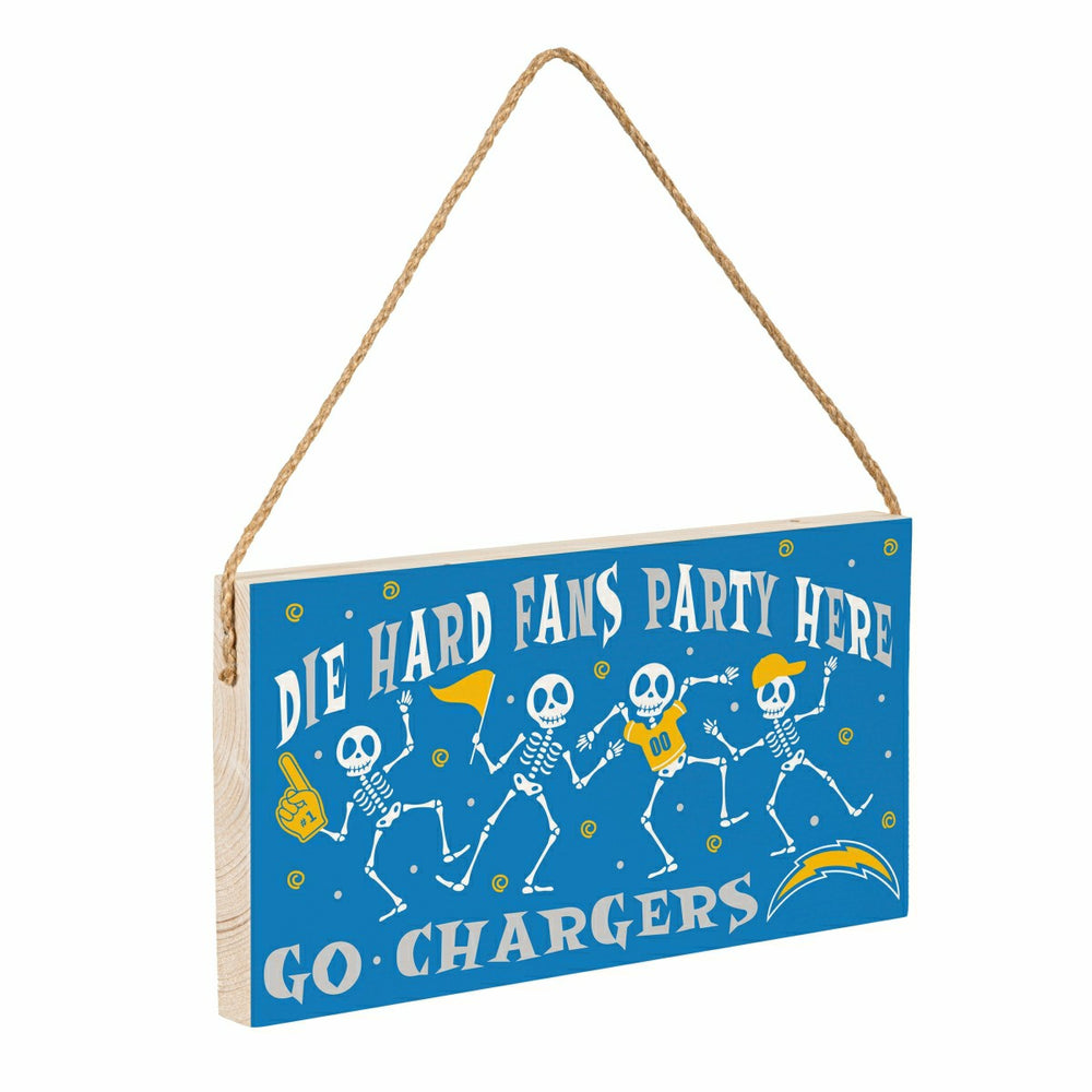 Los Angeles Chargers Halloween Wood Wall Sign, 6x11, NFL, Home