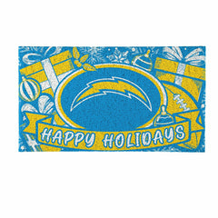 Los Angeles Chargers Holiday PVC Mat, 28"x16", NFL