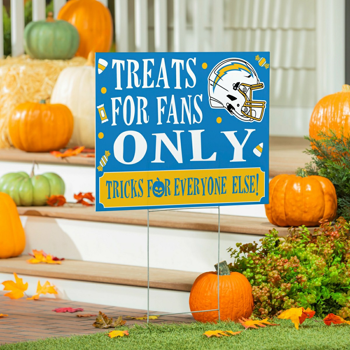Los Angeles Chargers Yard Sign, Halloween Treats for Fans, NFL, Home