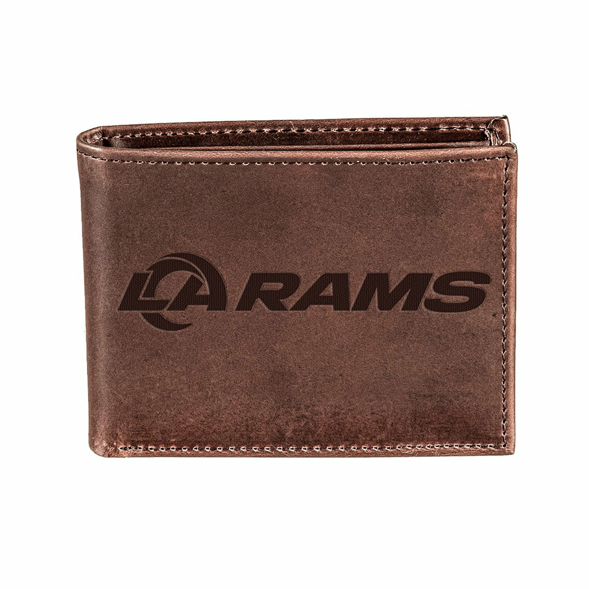 Los Angeles Rams, Bi-Fold Wallet, Brown, CH, 100% Genuine Leather, NFL, Home