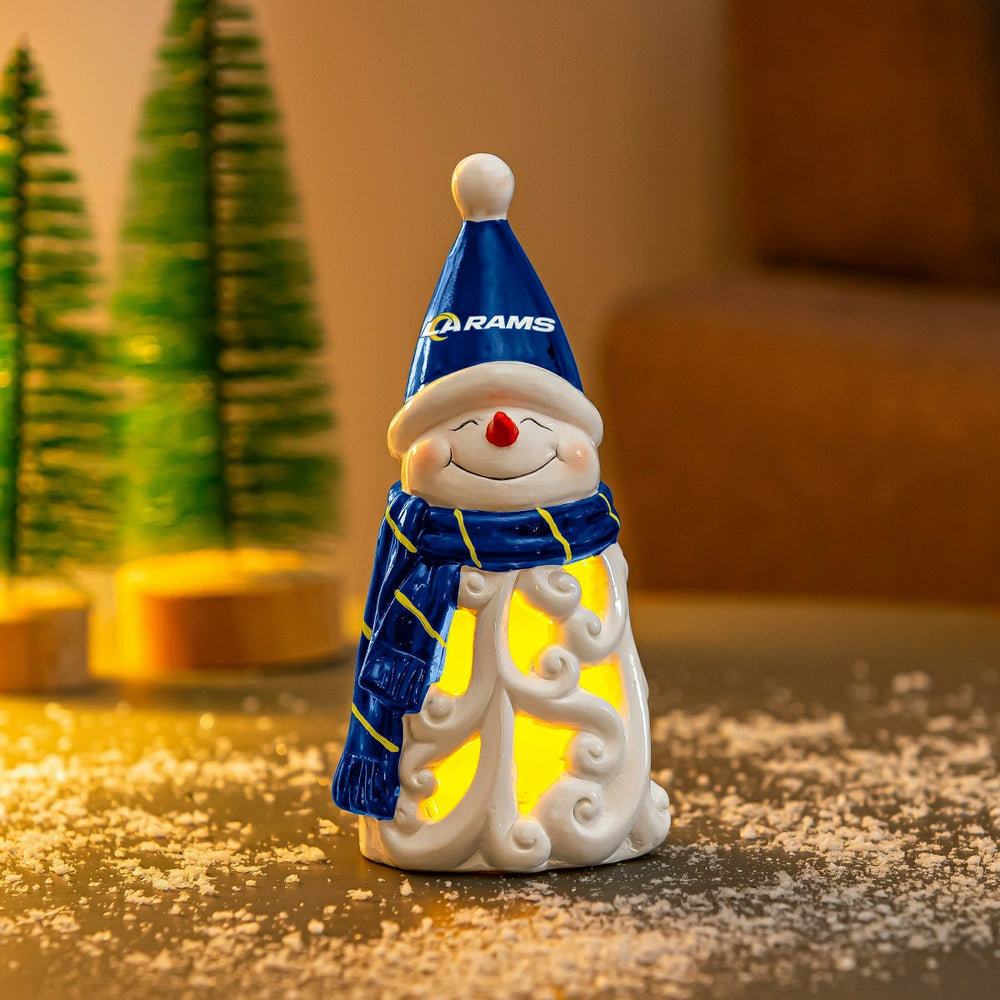 Los Angeles Rams Snowman LED Statuary, 8", NFL, Home