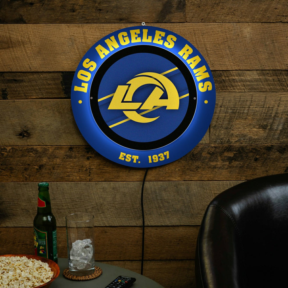 Los Angeles Rams, Metal Lite, Round, NFL
