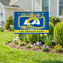 Los Angeles Rams Yard Sign, Patriotic, NFL, Home