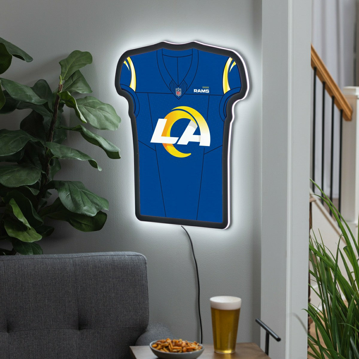 Los Angeles Rams NFL Football Jersey Edgelite LED Decor, NFL