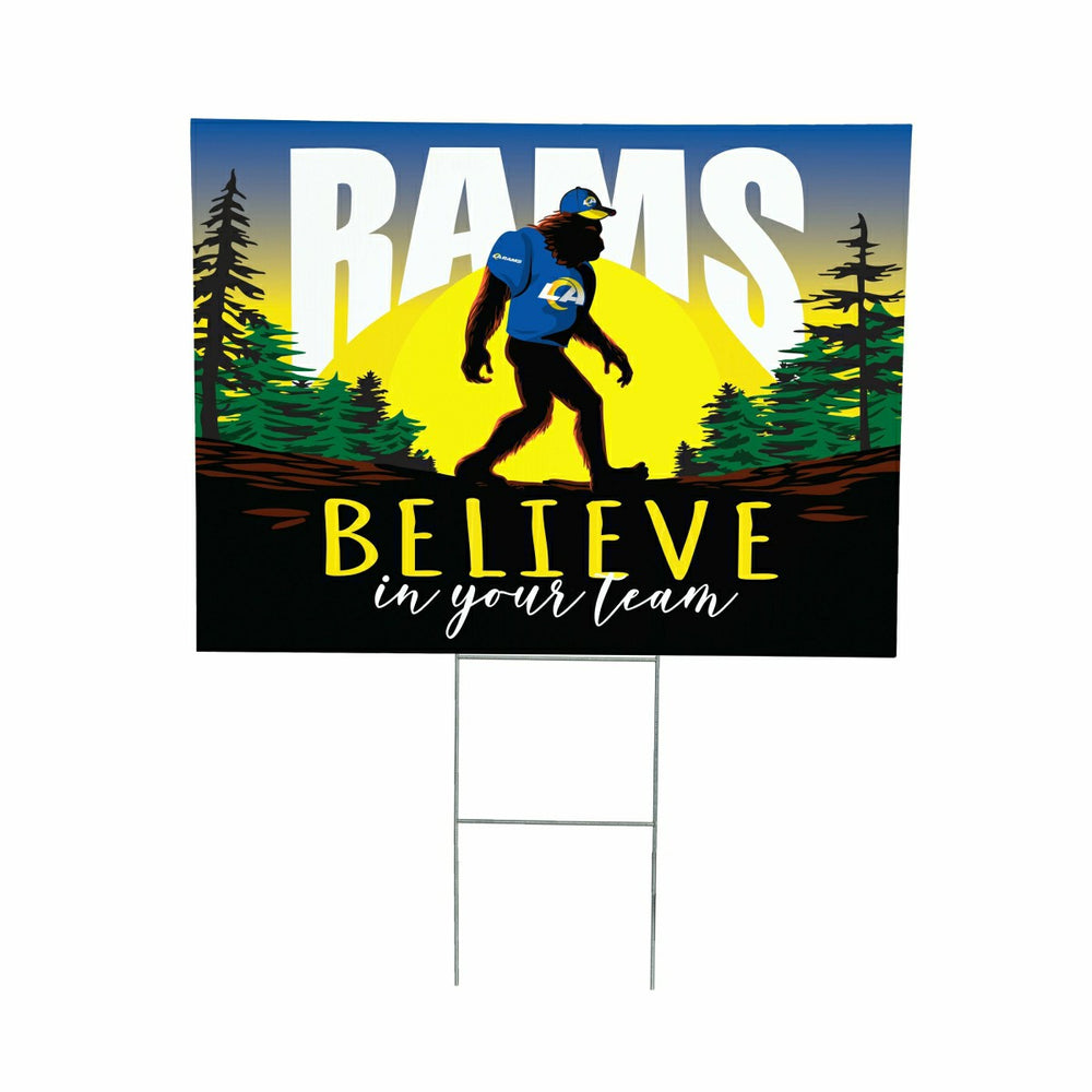Los Angeles Rams Yard Sign, Bigfoot, NFL, Home