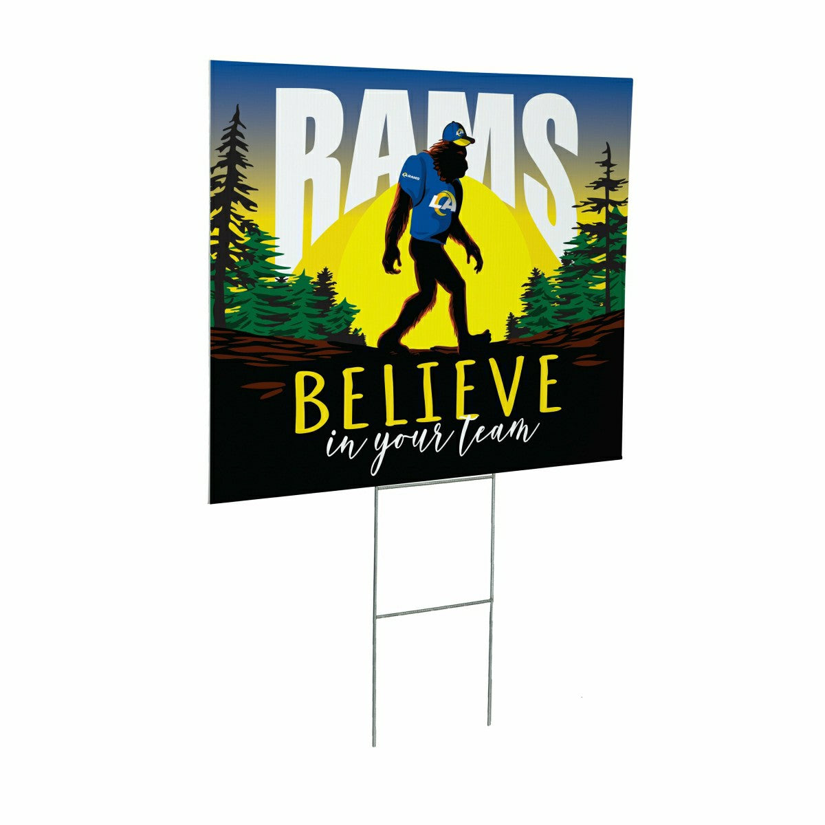 Los Angeles Rams Yard Sign, Bigfoot, NFL, Home