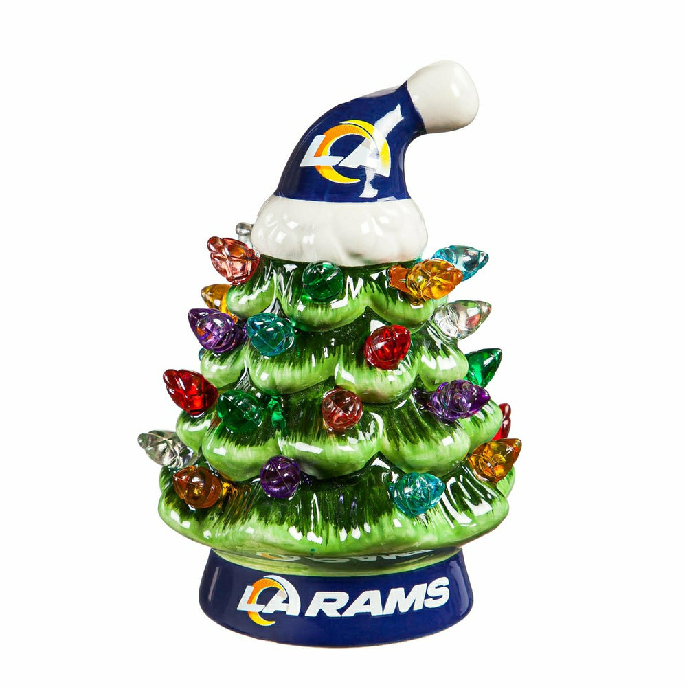 4" Mini LED Tabletop Christmas Tree, Set of 2, Los Angeles Rams, NFL, Home