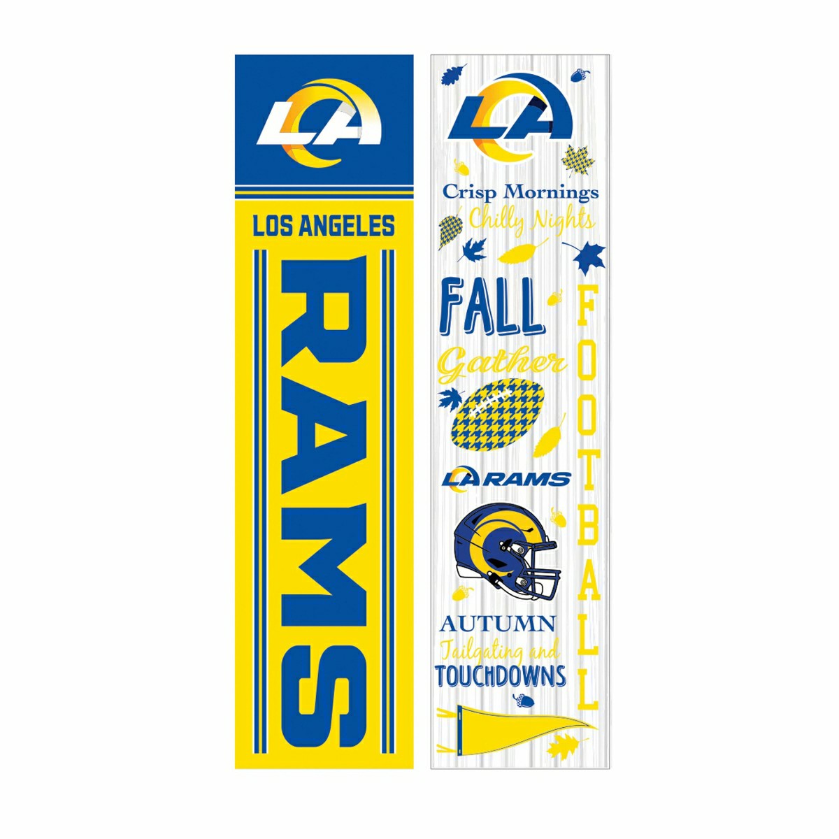 46" Double Sided Leaner, Los Angeles Rams, Fall Seasonal, NFL, Home