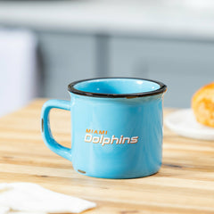 Miami Dolphins Ceramic Camp Cup with Enamel Finish, 14oz, NFL