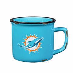 Miami Dolphins Ceramic Camp Cup with Enamel Finish, 14oz, NFL