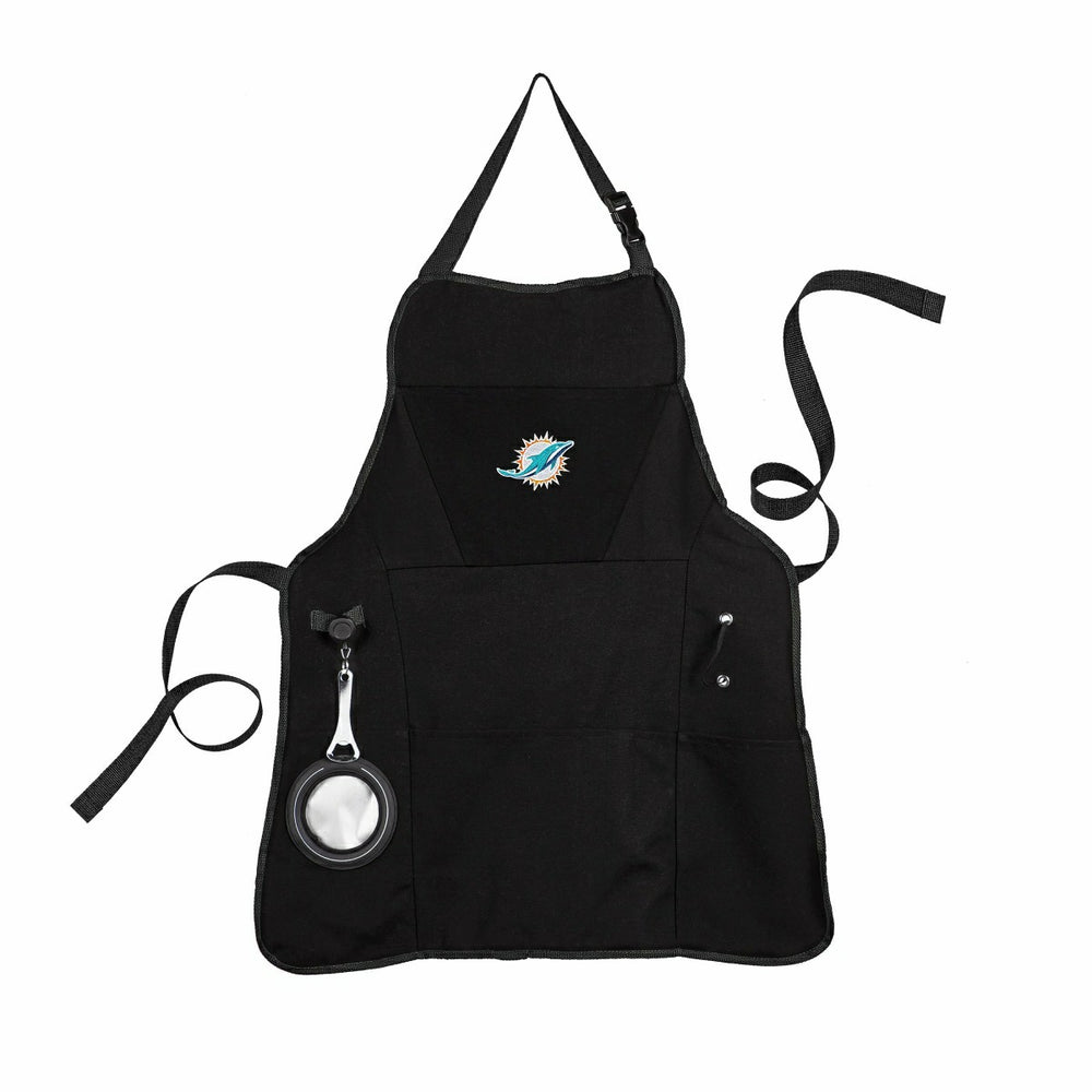 Grill Apron, Black, Miami Dolphins, NFL, Home