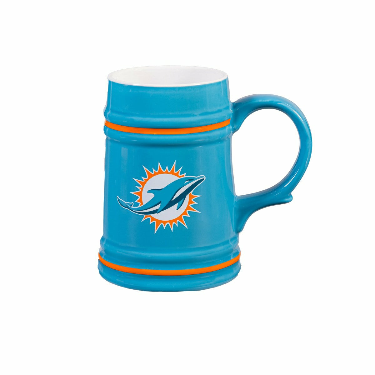 Miami Dolphins Ceramic Stein Cup, 24oz, NFL, Home