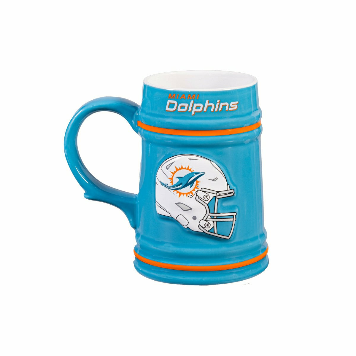 Miami Dolphins Ceramic Stein Cup, 24oz, NFL, Home