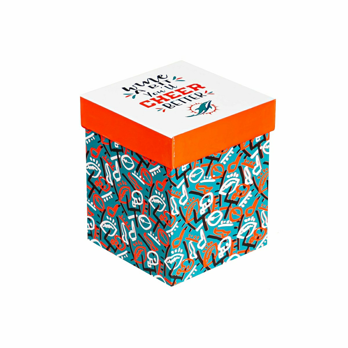 Miami Dolphins, 17oz Boxed Stemless Wine, NFL, Home