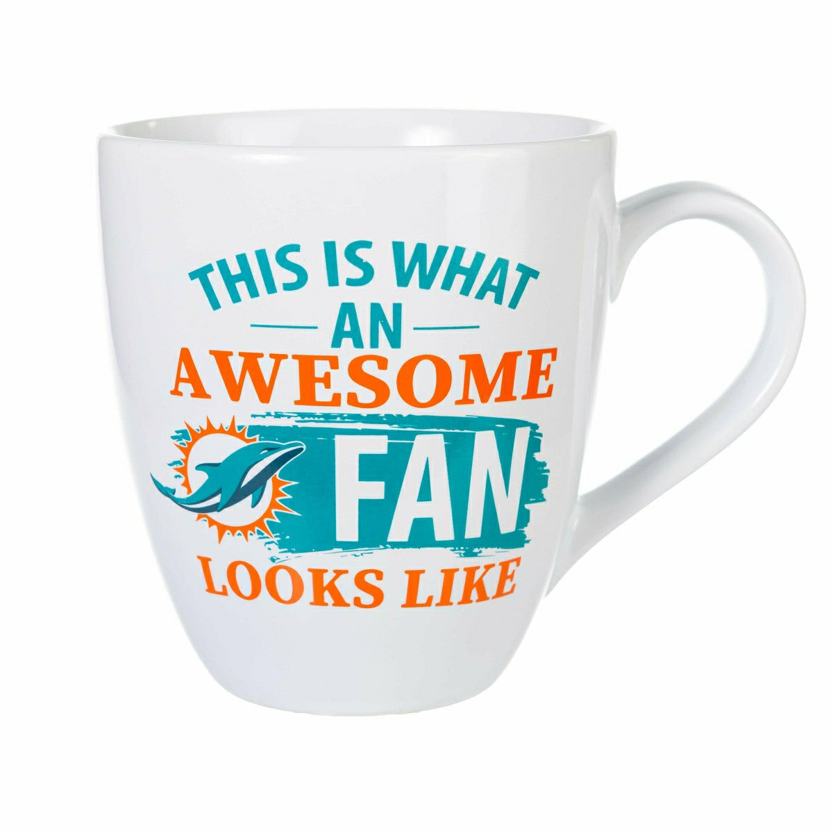 Miami Dolphins, Ceramic Cup O'Java 17oz Gift Set, NFL, Home