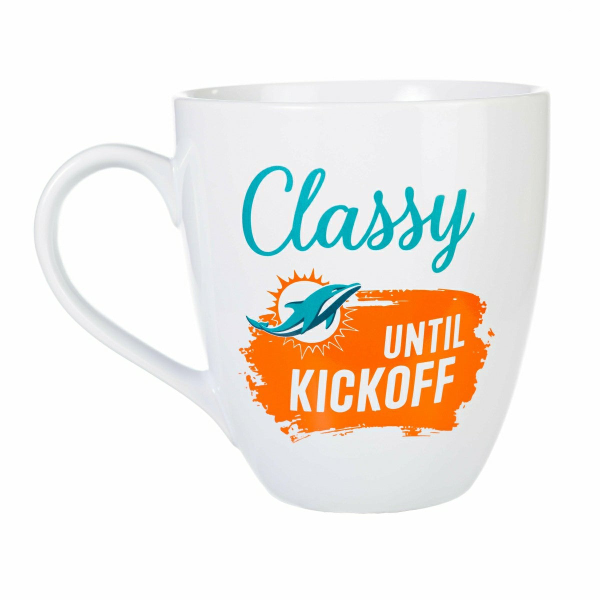 Miami Dolphins, Ceramic Cup O'Java 17oz Gift Set, NFL, Home