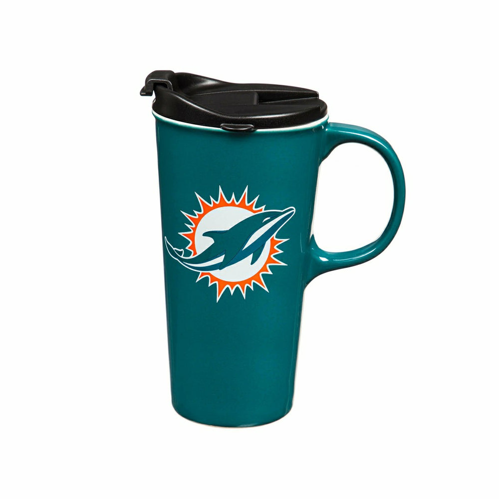 Miami Dolphins, 17oz Boxed Travel Latte, NFL, Home