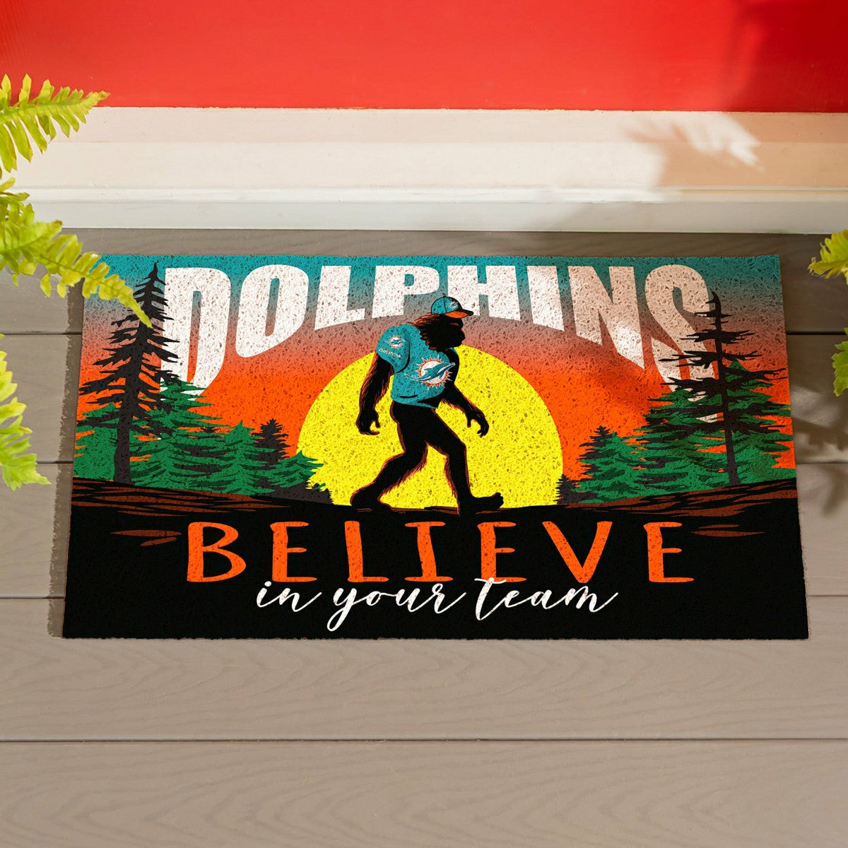 Miami Dolphins Bigfoot PVC Mat, 28"x16", NFL