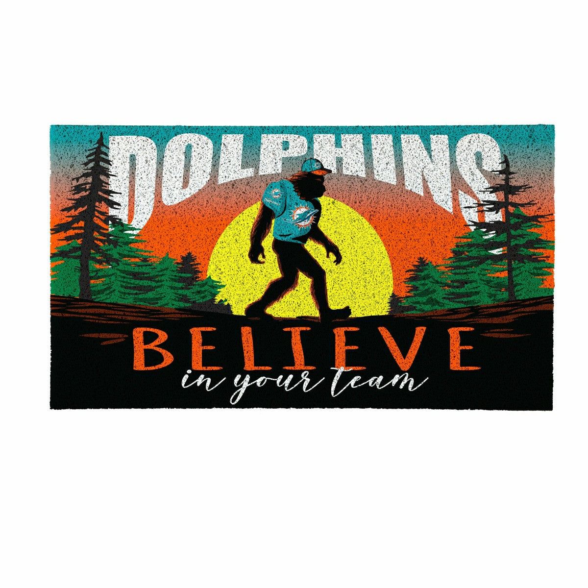 Miami Dolphins Bigfoot PVC Mat, 28"x16", NFL