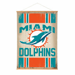Miami Dolphins, Canvas Wall Tapestry, Large, 54x36, NFL, Home
