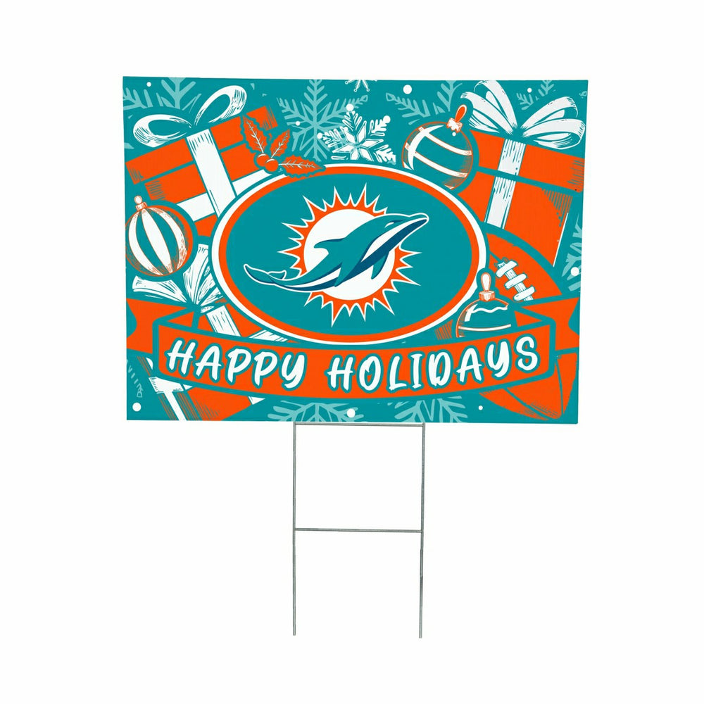 Miami Dolphins Yard Sign, Holiday, NFL, Home