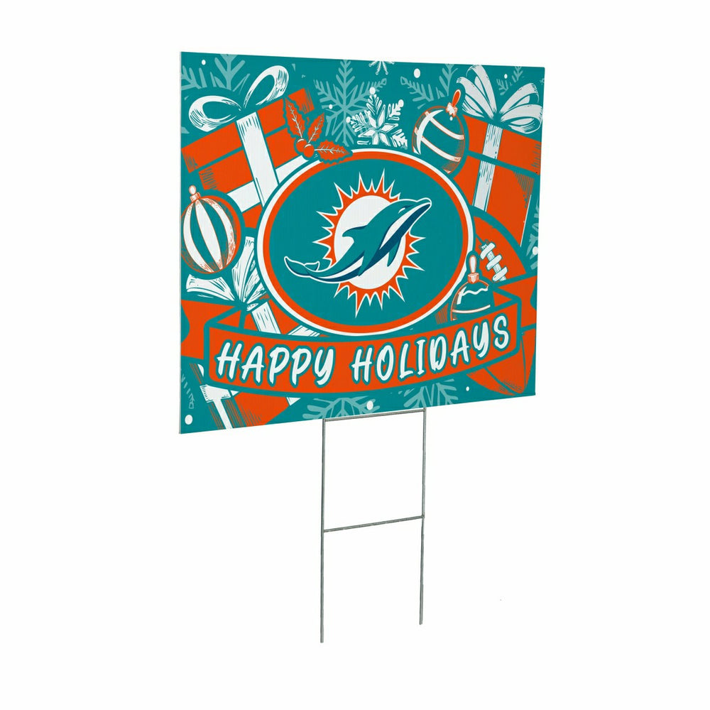 Miami Dolphins Yard Sign, Holiday, NFL, Home