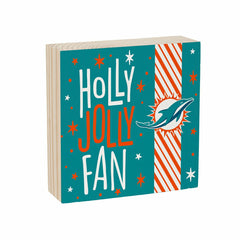 Miami Dolphins Block, Holiday, 6x6, NFL, Home