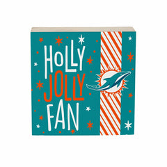 Miami Dolphins Block, Holiday, 6x6, NFL, Home