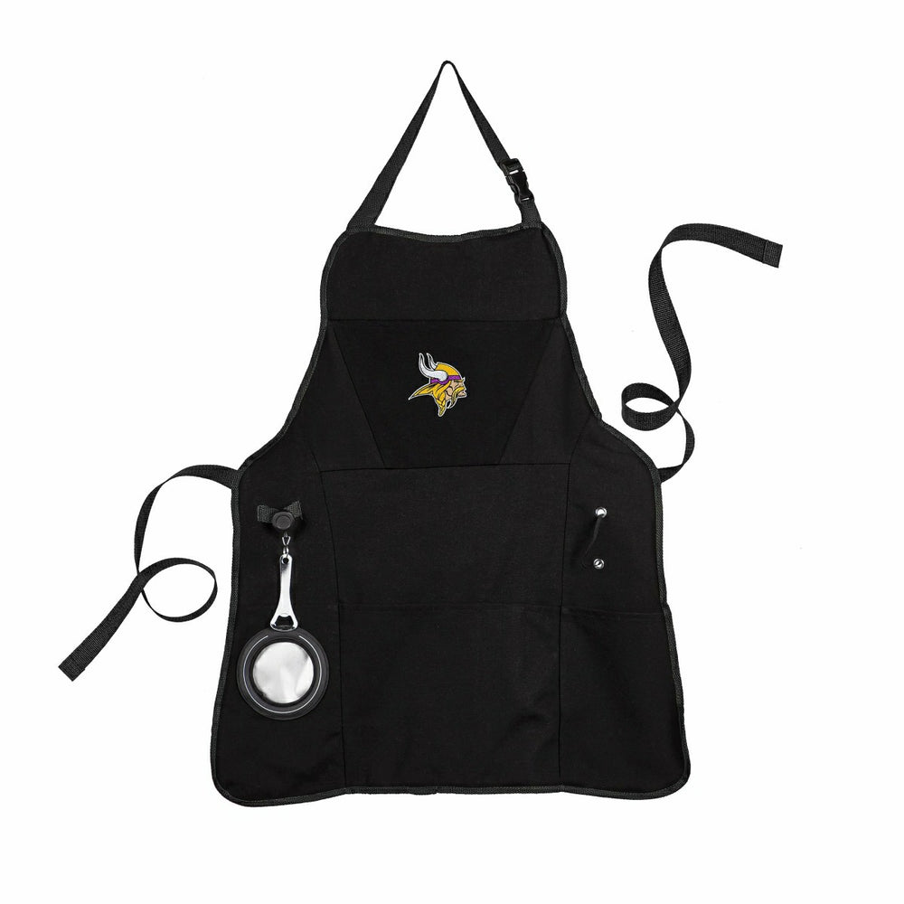 Grill Apron, Black, Minnesota Vikings, NFL, Home
