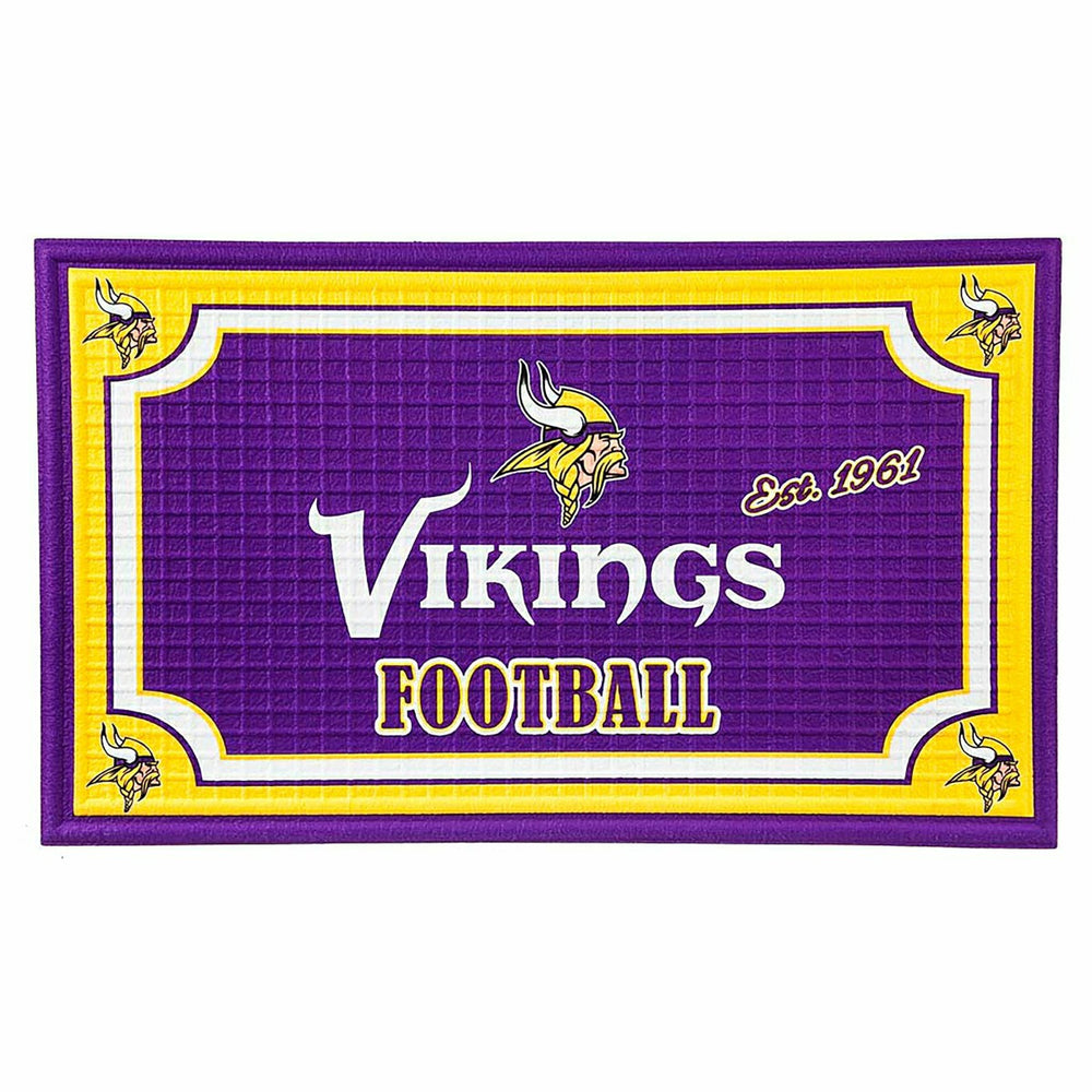 Indoor/Outdoor NFL Team Pride Embossed Doormat, Minnesota Vikings, NFL