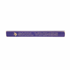 Minnesota Vikings Engraved Wood Sign, 1.5" x 18", NFL, Home
