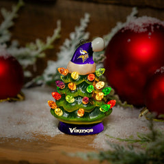 4" Mini LED Tabletop Christmas Tree, Set of 2, Minnesota Vikings, NFL, Home