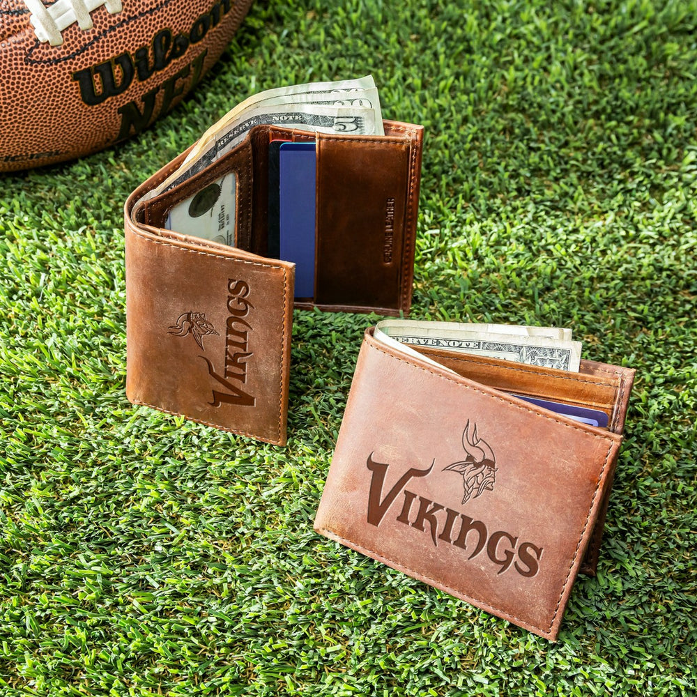 Minnesota Vikings, Bi-Fold and Tri-Fold Wallet Gift Set, Brown, NFL, Home