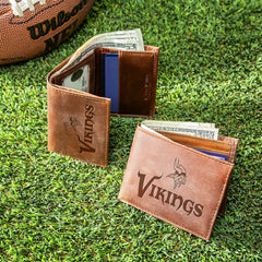 Minnesota Vikings, Bi-Fold and Tri-Fold Wallet Gift Set, Brown, NFL, Home