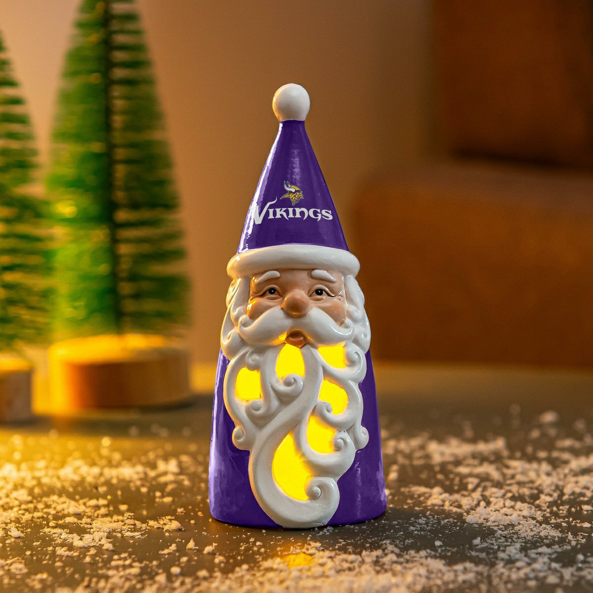 Minnesota Vikings Santa LED Statuary, 8", NFL, Home