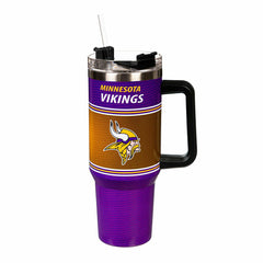 40oz Stainless Steel Canyon Cup w/ Straw, Minnesota Vikings, NFL, Home