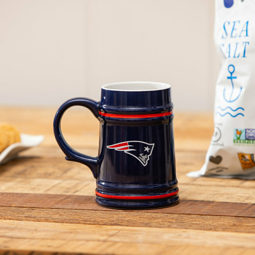 New England Patriots Ceramic Stein Cup, 24oz, NFL, Home