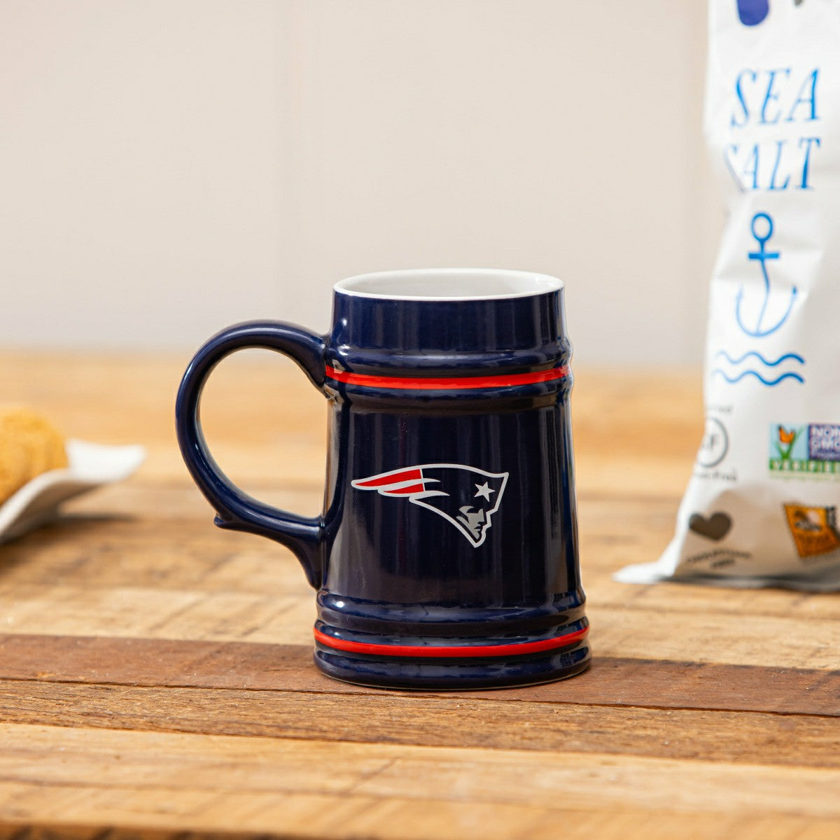 New England Patriots Ceramic Stein Cup, 24oz, NFL, Home
