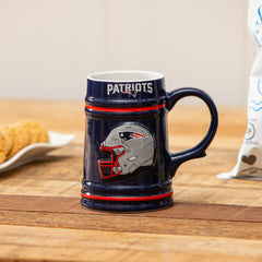 New England Patriots Ceramic Stein Cup, 24oz, NFL, Home