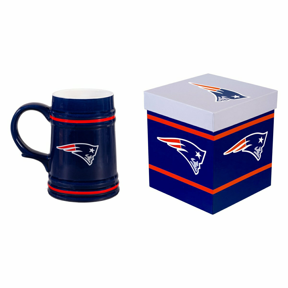 New England Patriots Ceramic Stein Cup, 24oz, NFL, Home