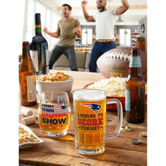 New England Patriots, Stemless 17OZ Wine & Beer 16 OZ Gift Set, NFL