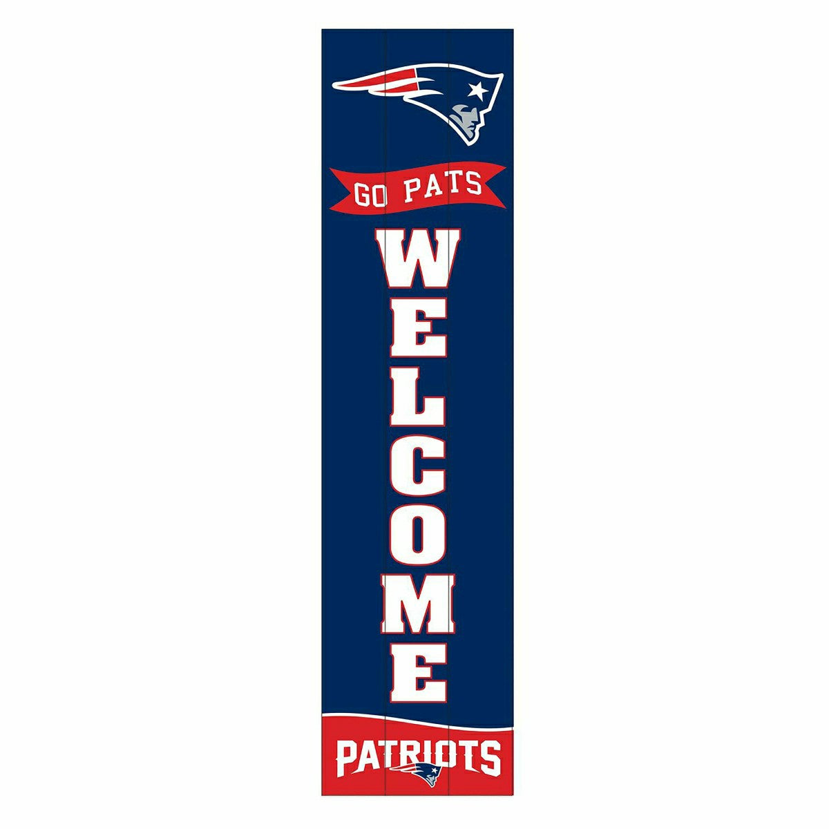 New England Patriots Large Single Sided Leaner, 46", NFL, Home