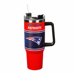 40oz Stainless Steel Canyon Cup w/ Straw, New England Patriots, NFL, Home