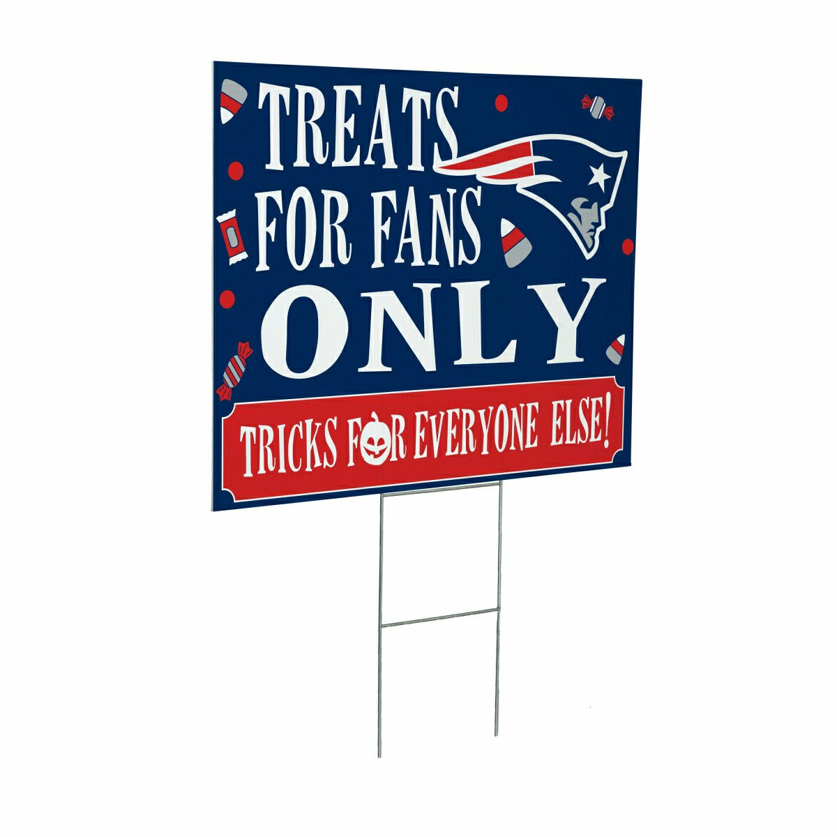 New England Patriots Yard Sign, Halloween Treats for Fans, NFL, Home