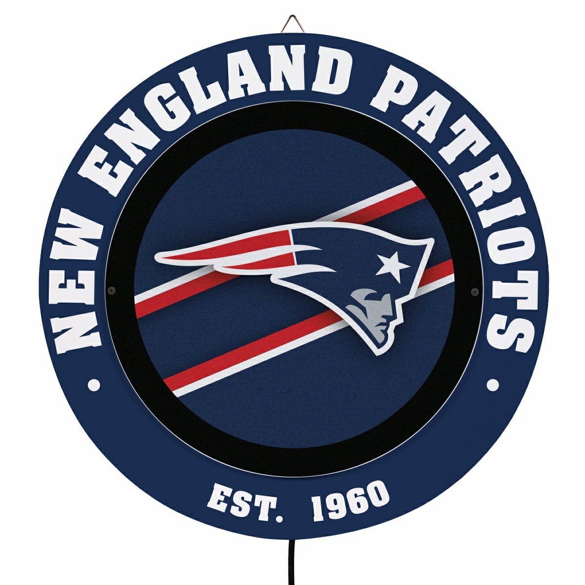 New England Patriots, Metal Lite, Round, NFL