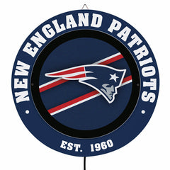 New England Patriots, Metal Lite, Round, NFL