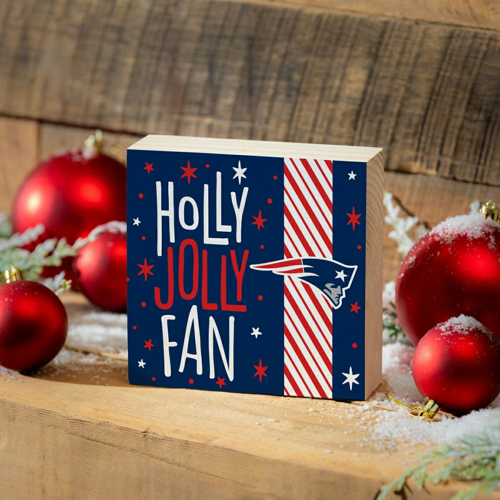 New England Patriots Block, Holiday, 6x6, NFL, Home